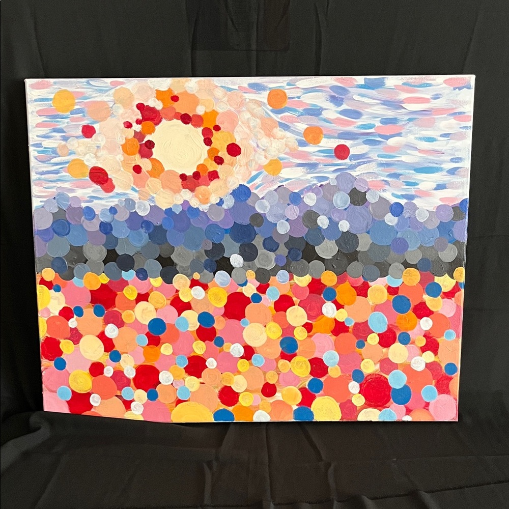 Vibrant Acrylic Original Landscape Painting on Canvas